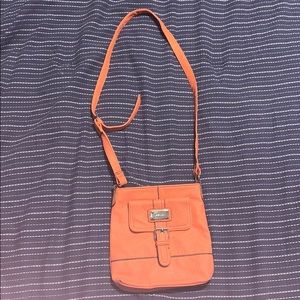 Orange, Nine West, leather bag,
